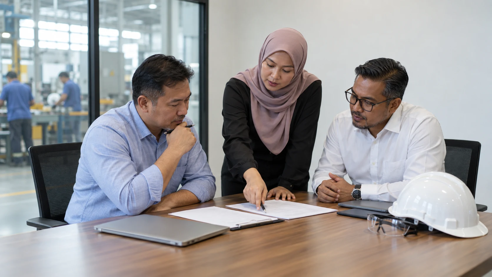 Employer team defining duties and assessment evidence for Bangladesh manpower recruitment to Malaysia