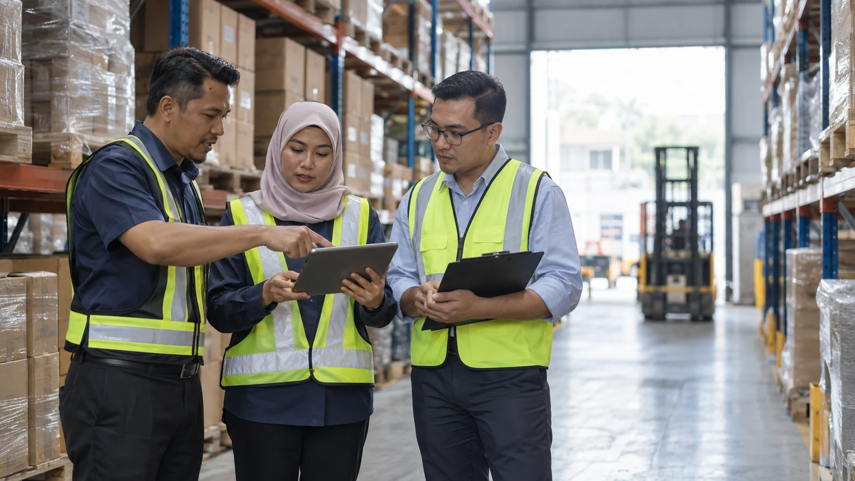 Malaysian employer team reviewing a controlled hiring brief for workers from Bangladesh