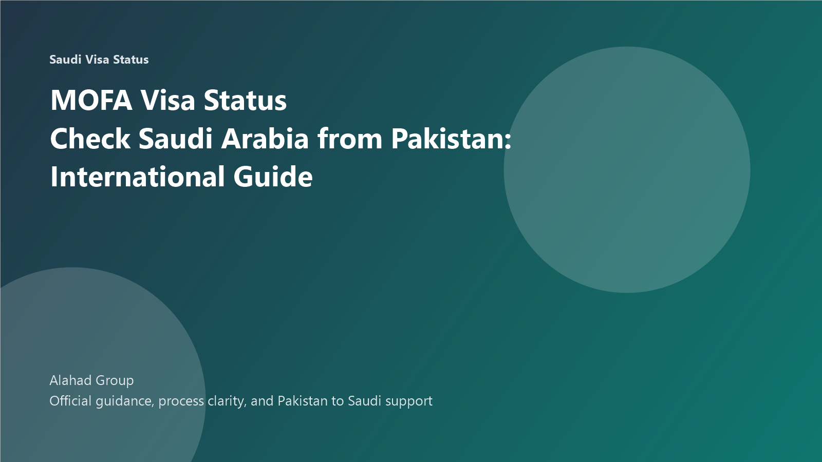 MOFA Visa Status Check Saudi Arabia from Pakistan: International Guide