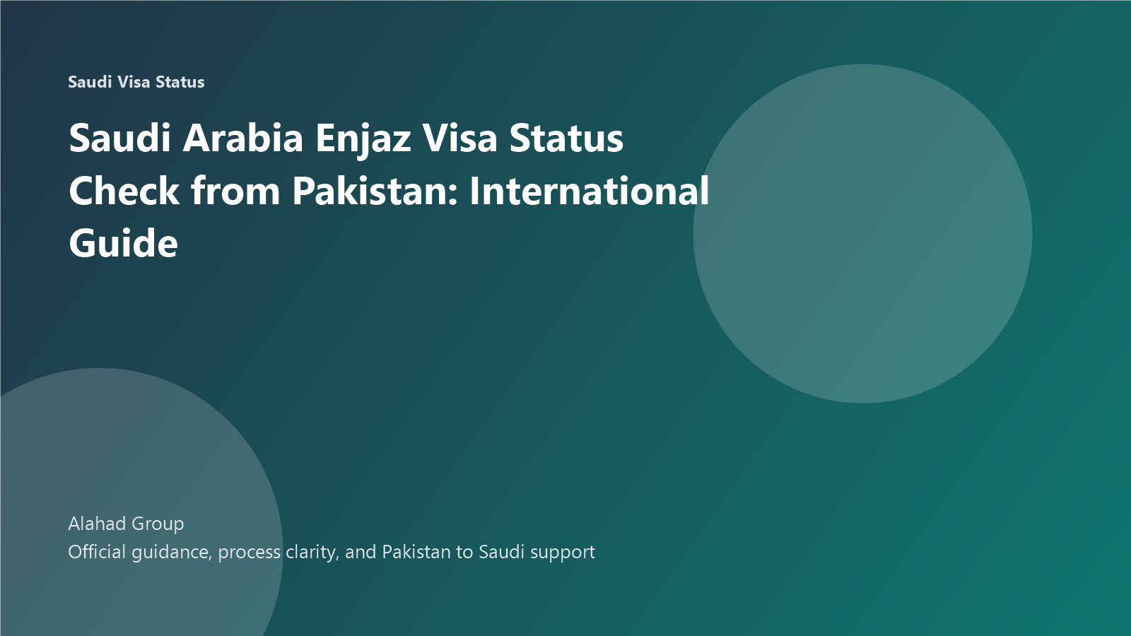 Saudi Arabia Enjaz Visa Status Check from Pakistan: International Guide