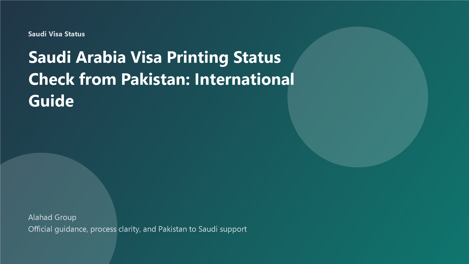 Saudi Arabia Visa Printing Status Check from Pakistan: International Guide