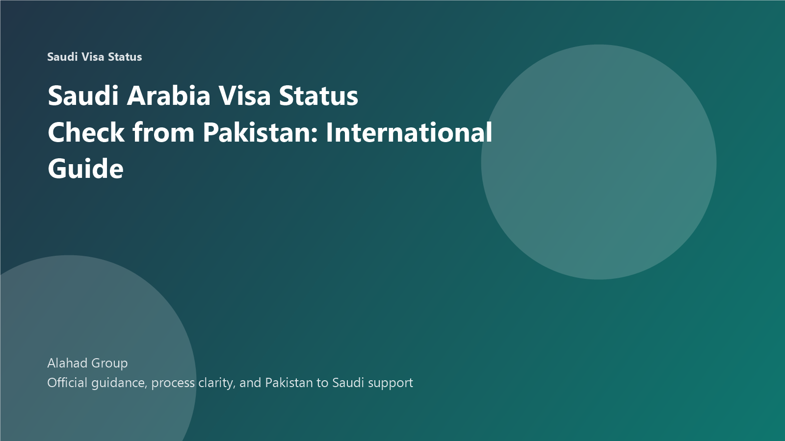 Saudi Arabia Visa Status Check from Pakistan: International Guide