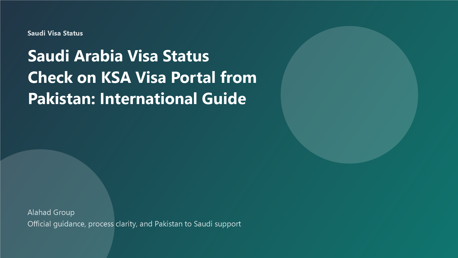 Saudi Arabia Visa Status Check on KSA Visa Portal from Pakistan: International Guide