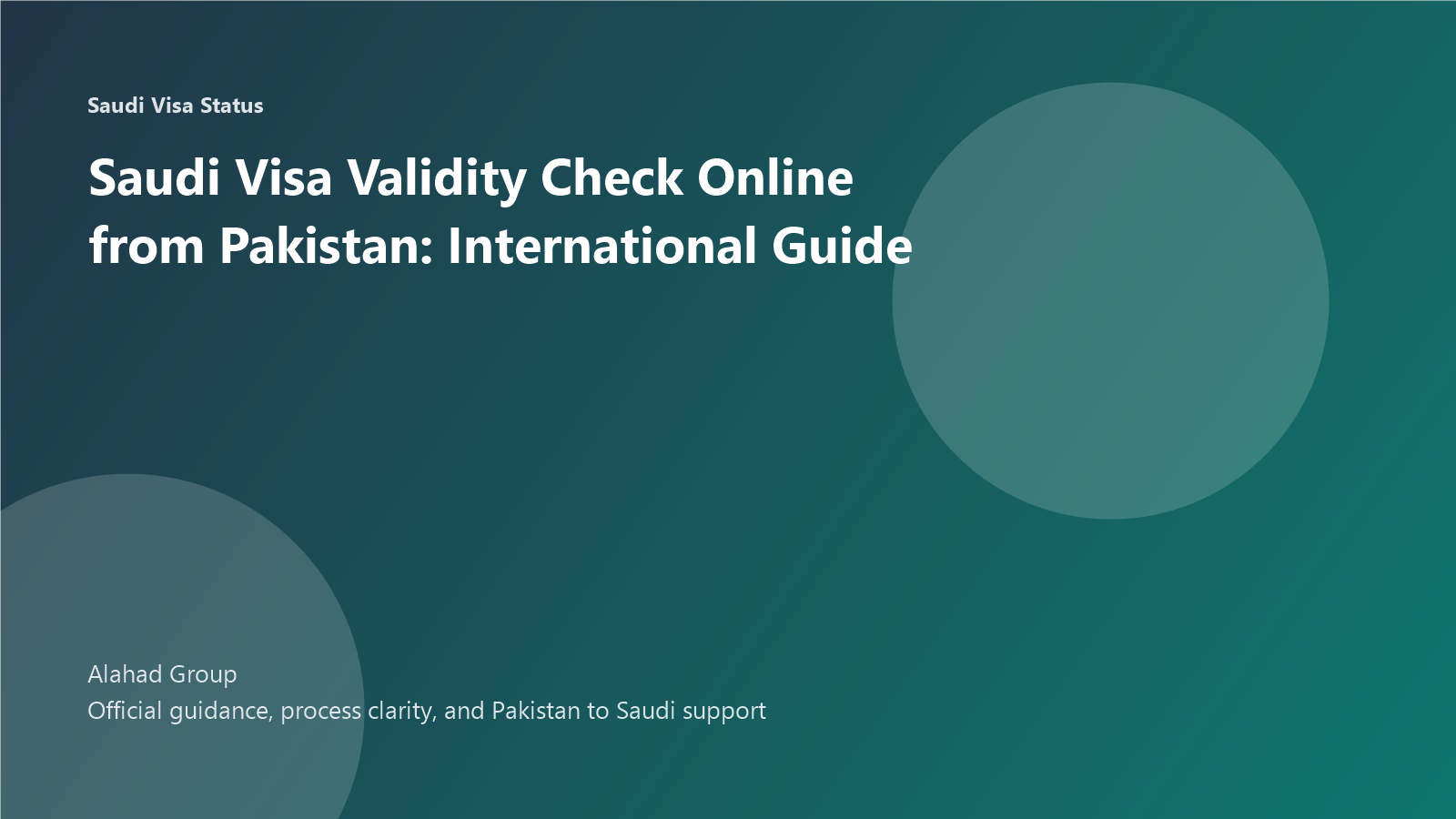 Saudi Visa Validity Check Online from Pakistan: International Guide